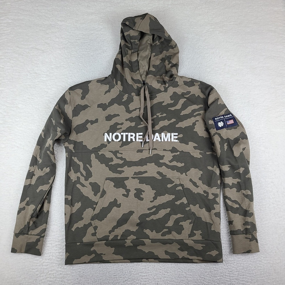 Under Armour Hoodie Mens Large Green Tan Camouflage Norte Dame